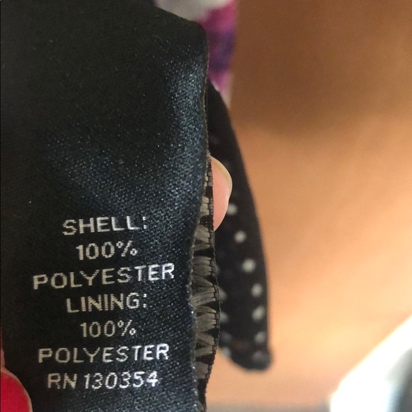 Purple / Gray Floral and Polka Dot Dress - Picture 5 of 6